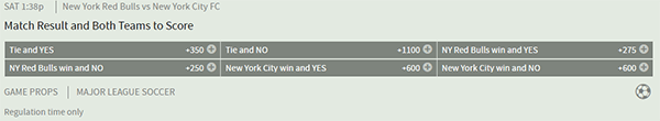 Both teams to score